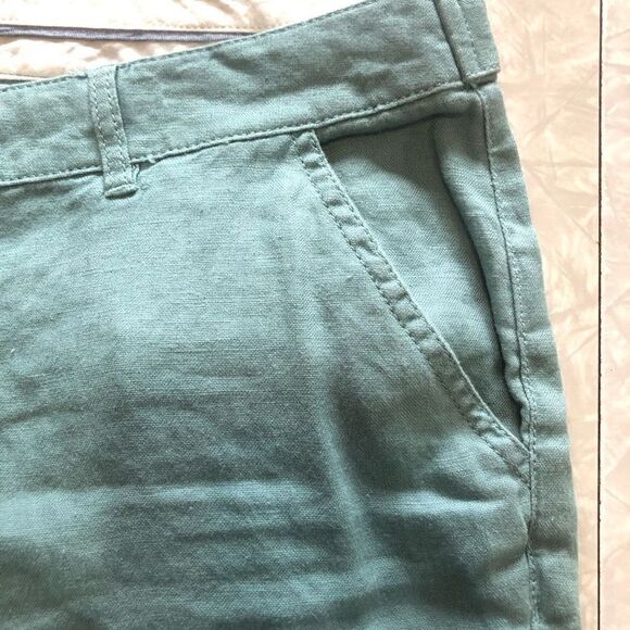 Linen Cropped Pants Sz 16 - Picture 3 of 11